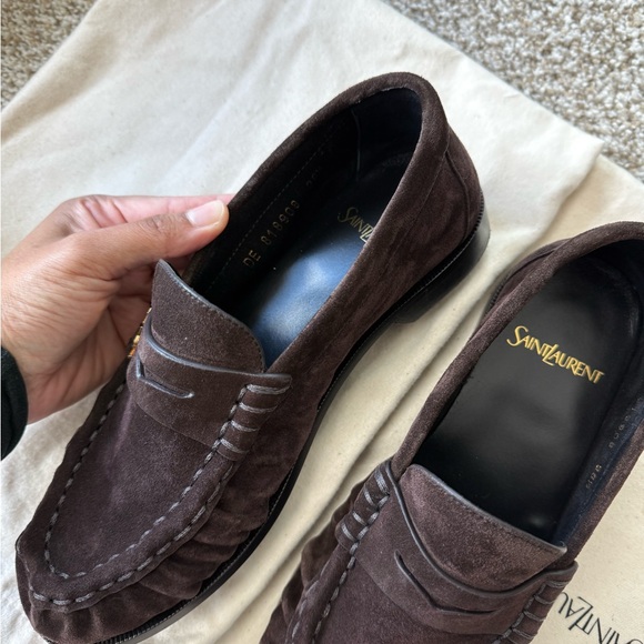 Saint Laurent Brown Loafers - Picture 4 of 5